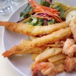 Seafood and salad, Marina, Glenelg SA