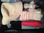 Basics: socks, undies, night shirts, umbrella, and crushable hat