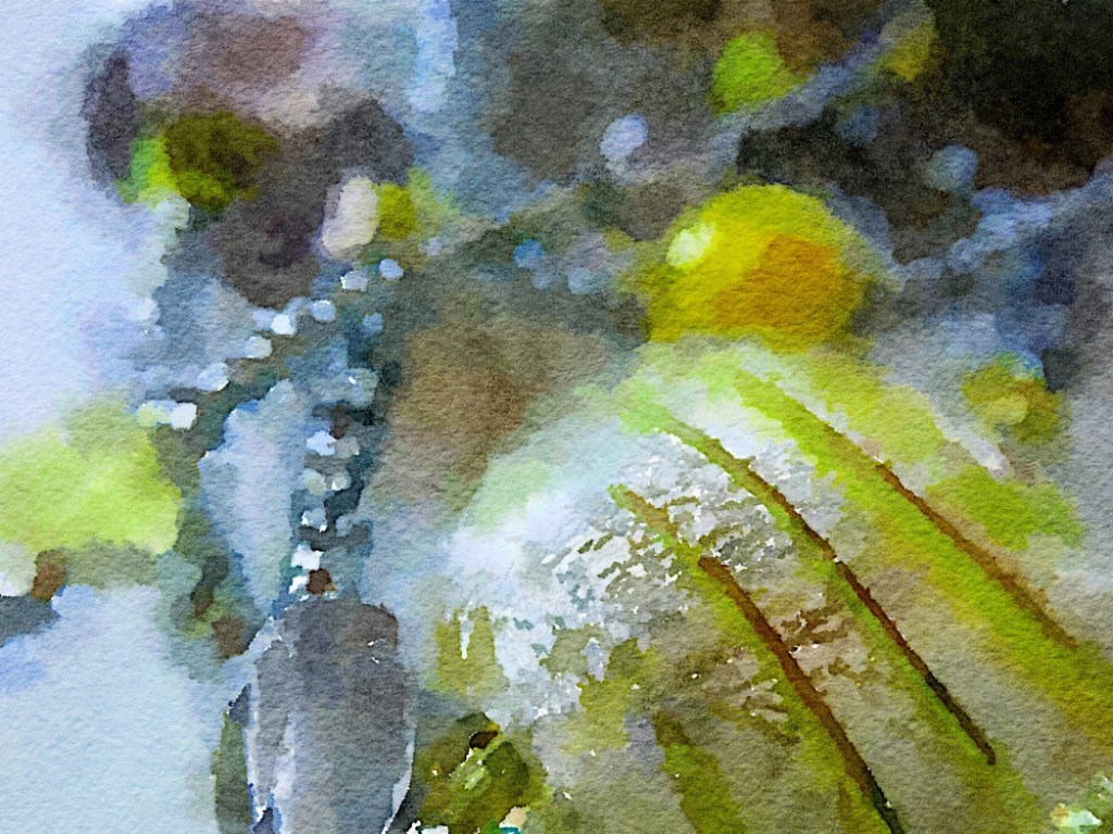 Photo edited in Waterlogue app, recent necklace creation