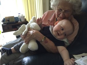 Home again with great grandson